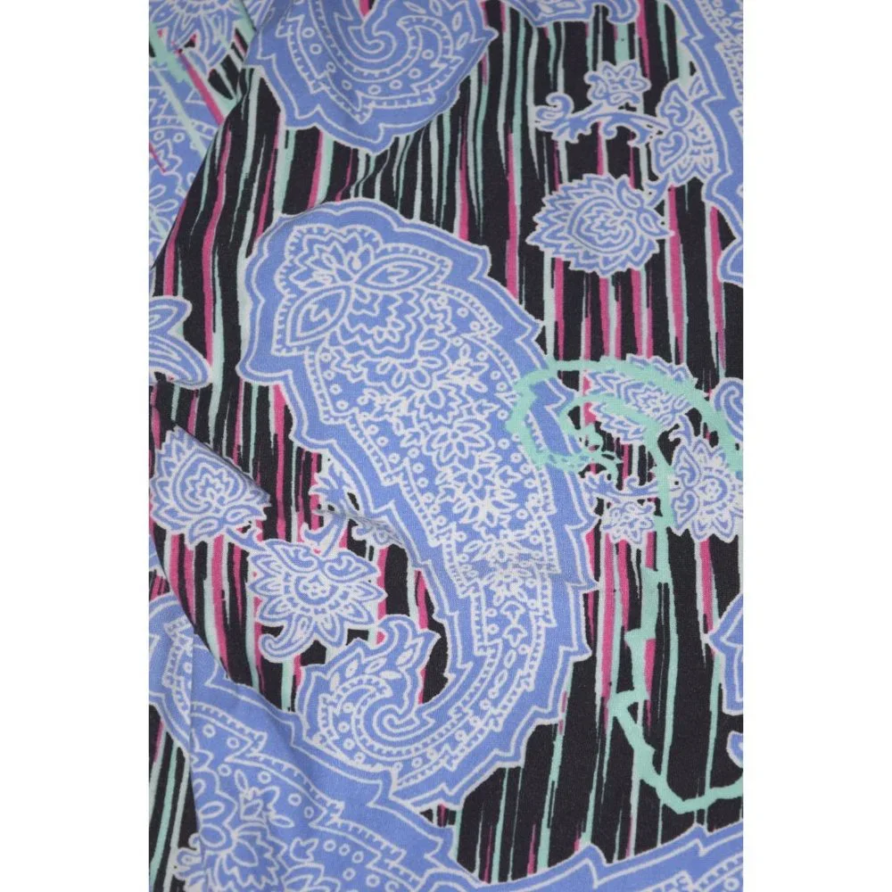 EUC LulaRoe TC Periwinkle Paisley Leggings - Picture 2 of 3